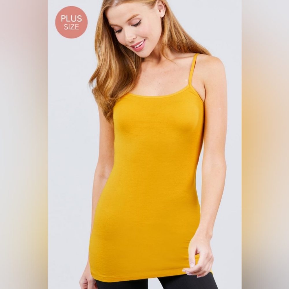 Active Basic Mustard Tunic style cami size 2x